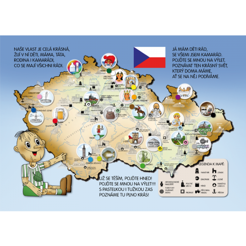 S Lipáčkem na výlet po místech obrázkové mapy České republiky