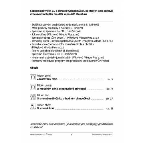 Barevné kamínky: Tematické čtení 6.