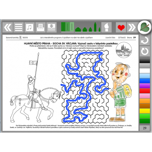 Interaktivní soubor pracovních listů a labyrintů Kreslíme a učíme se: S LIPÁČKEM NA VÝLET