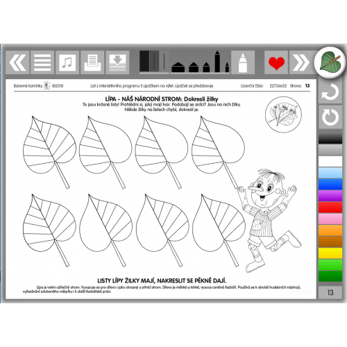 Interaktivní soubor pracovních listů a labyrintů Kreslíme a učíme se: S LIPÁČKEM NA VÝLET