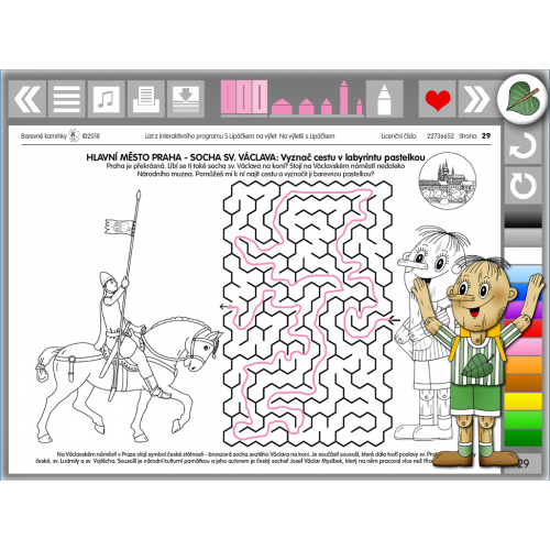 Interaktivní soubor pracovních listů a labyrintů Kreslíme a učíme se: S LIPÁČKEM NA VÝLET