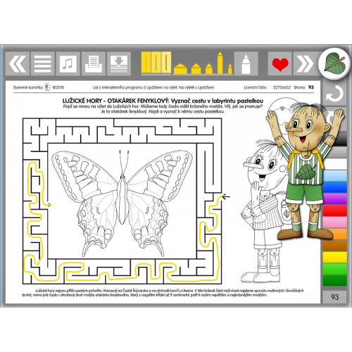 Interaktivní soubor pracovních listů a labyrintů Kreslíme a učíme se: S LIPÁČKEM NA VÝLET
