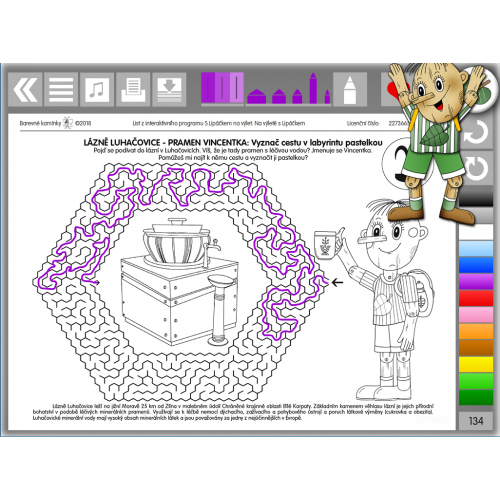 Interaktivní soubor pracovních listů a labyrintů Kreslíme a učíme se: S LIPÁČKEM NA VÝLET