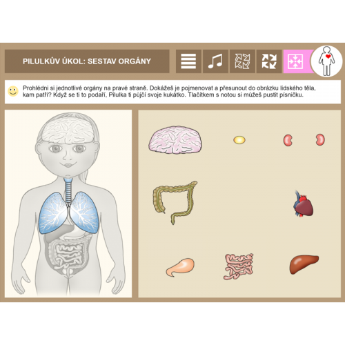 iŠkolička: interaktivní program Moje tělo
