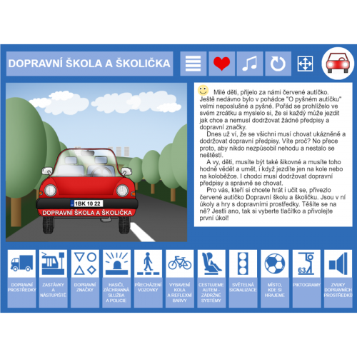 iŠkolička: interaktivní program Dopravní škola a školička