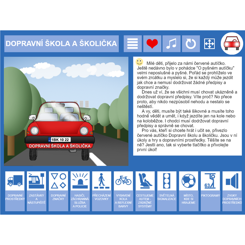 iŠkolička: interaktivní program Dopravní škola a školička