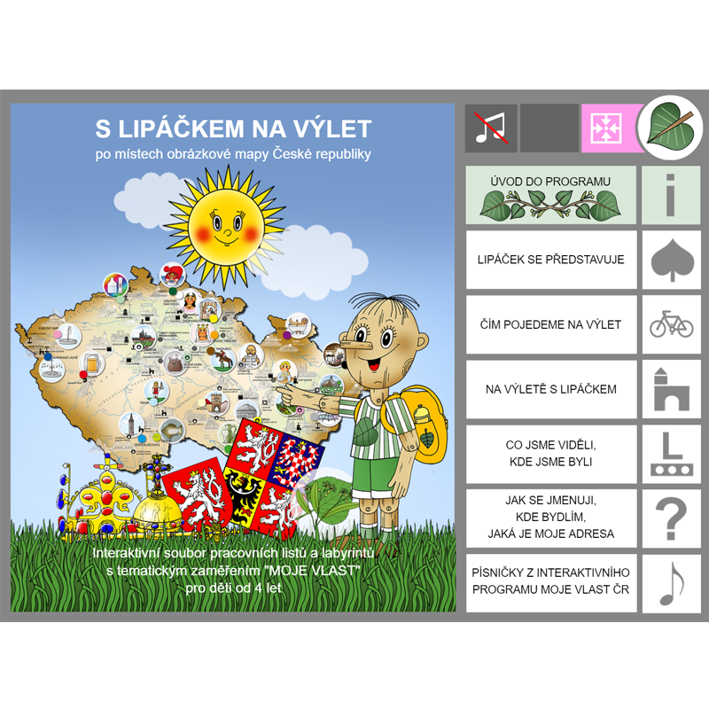 iŠkolička: interaktivní pracovní listy S Lipáčkem na výlet