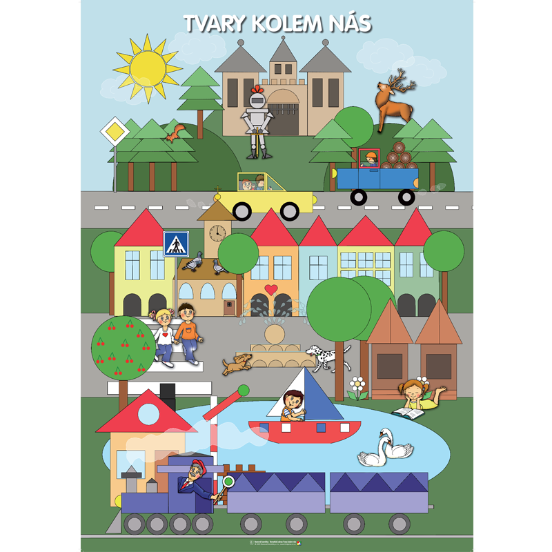 Tematický obraz s pracovními listy: Tvary kolem nás