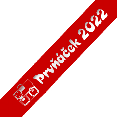Šerpa Prvňáček, písmo typ 2, stříbrný potisk, + uvítací list zdarma