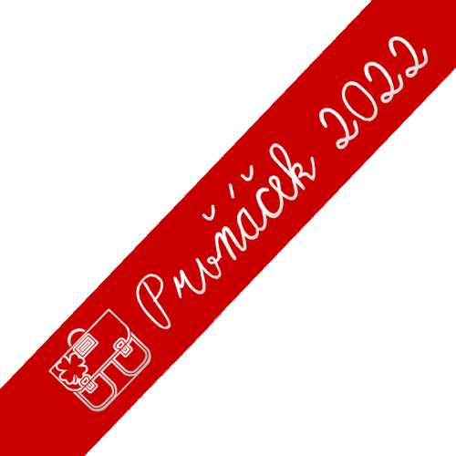 Šerpa Prvňáček, písmo typ 3, stříbrný potisk, + uvítací list zdarma