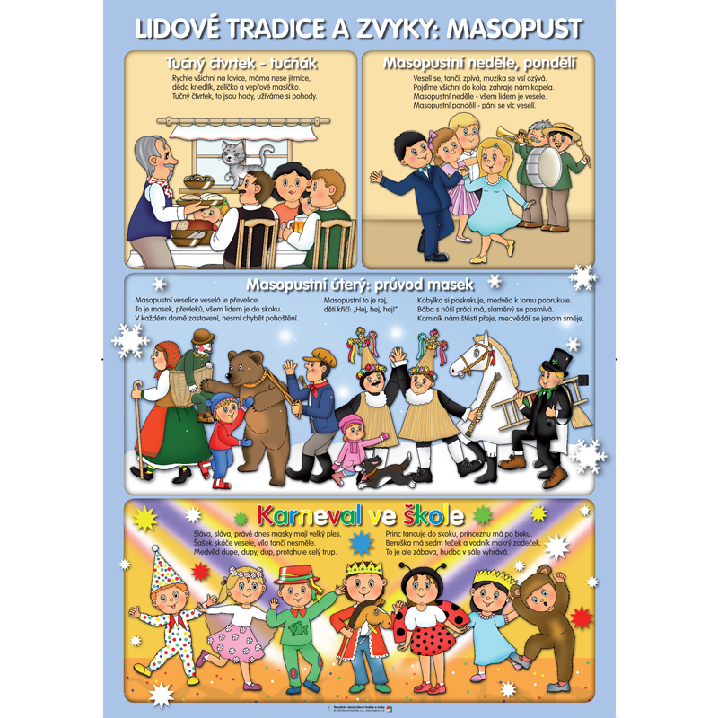 Tematický obraz s pracovními listy: Masopust