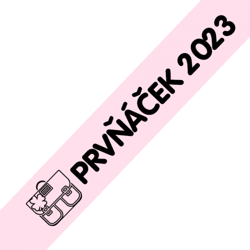 Šerpa Prvňáček, písmo typ 1, černý potisk, + uvítací list zdarma