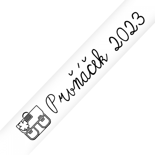 Šerpa Prvňáček, písmo typ 3, černý potisk, + uvítací list zdarma