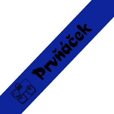 Šerpa Prvňáček, písmo typ 2, černý potisk, + uvítací list zdarma